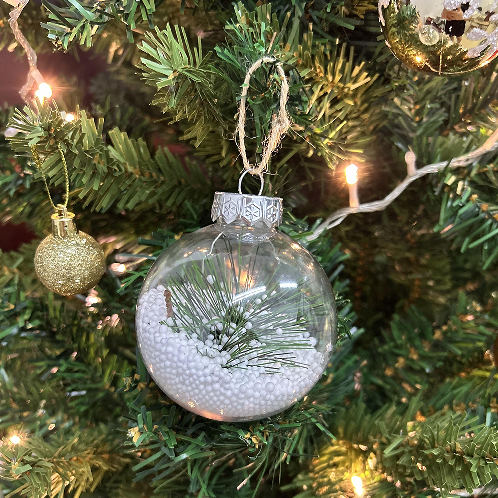SDS4177  Esferas Navideñas Transparentes 8cm Para Navidad 10pcs