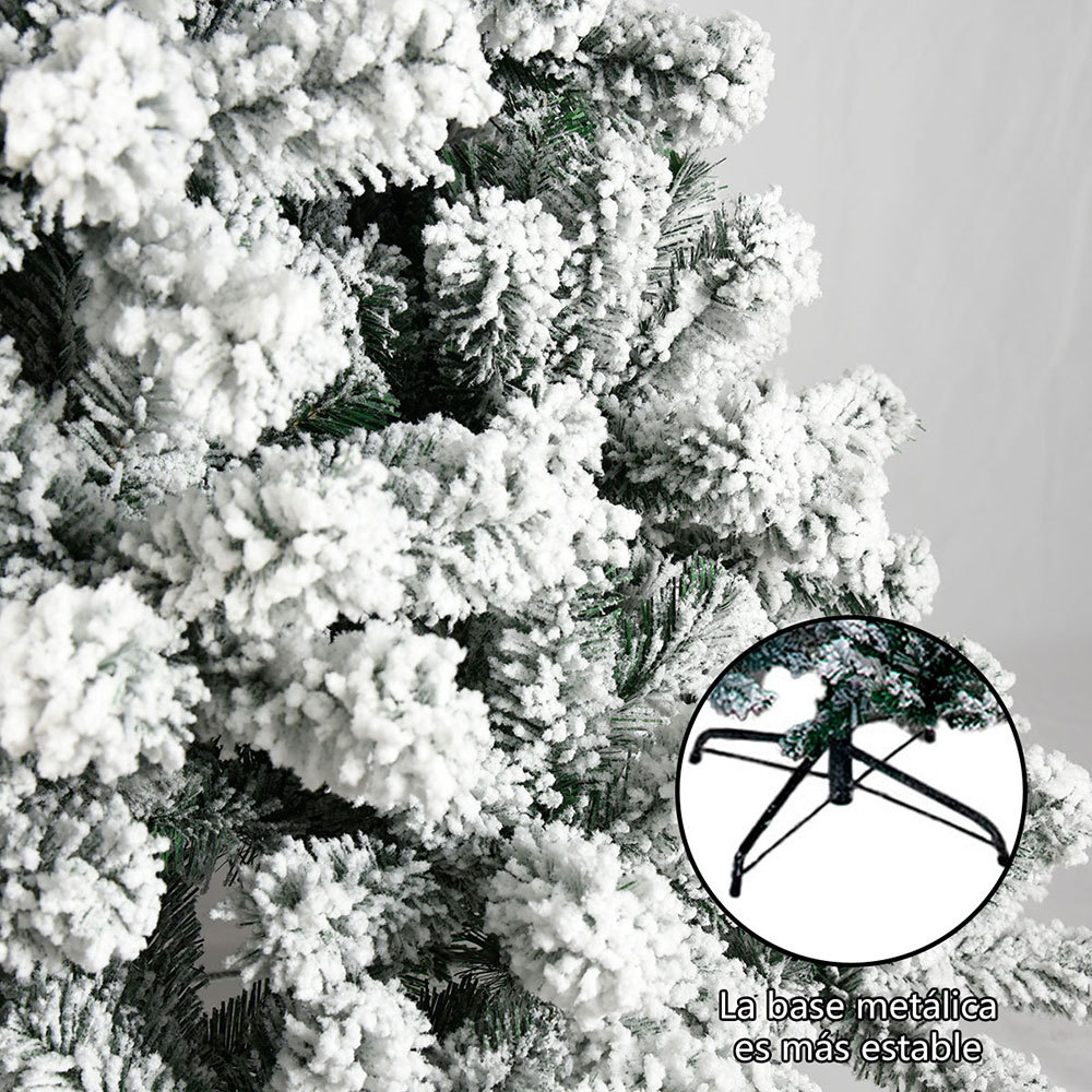 SDS111  Árbol De Navidad Nevado Artificial 2,1 M Cm-top 850 Ramas