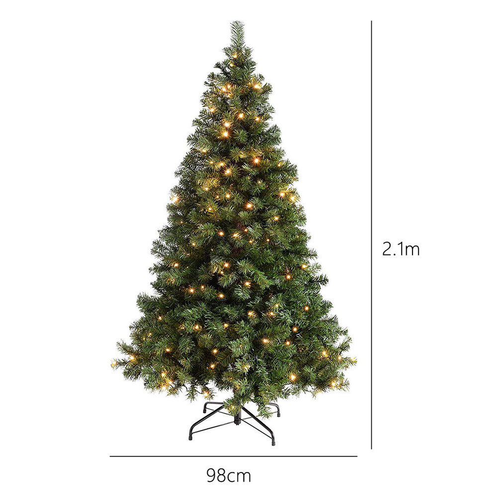 SDS127  Árbol Navidad Con Luces Led Cm-top Artificial Pino 2.1m
