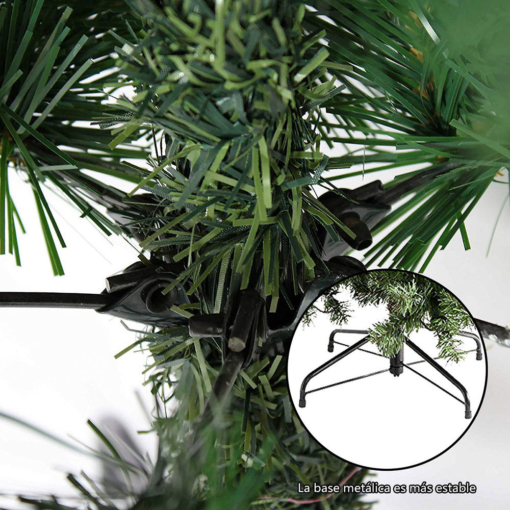 SDS127  Árbol Navidad Con Luces Led Cm-top Artificial Pino 2.1m