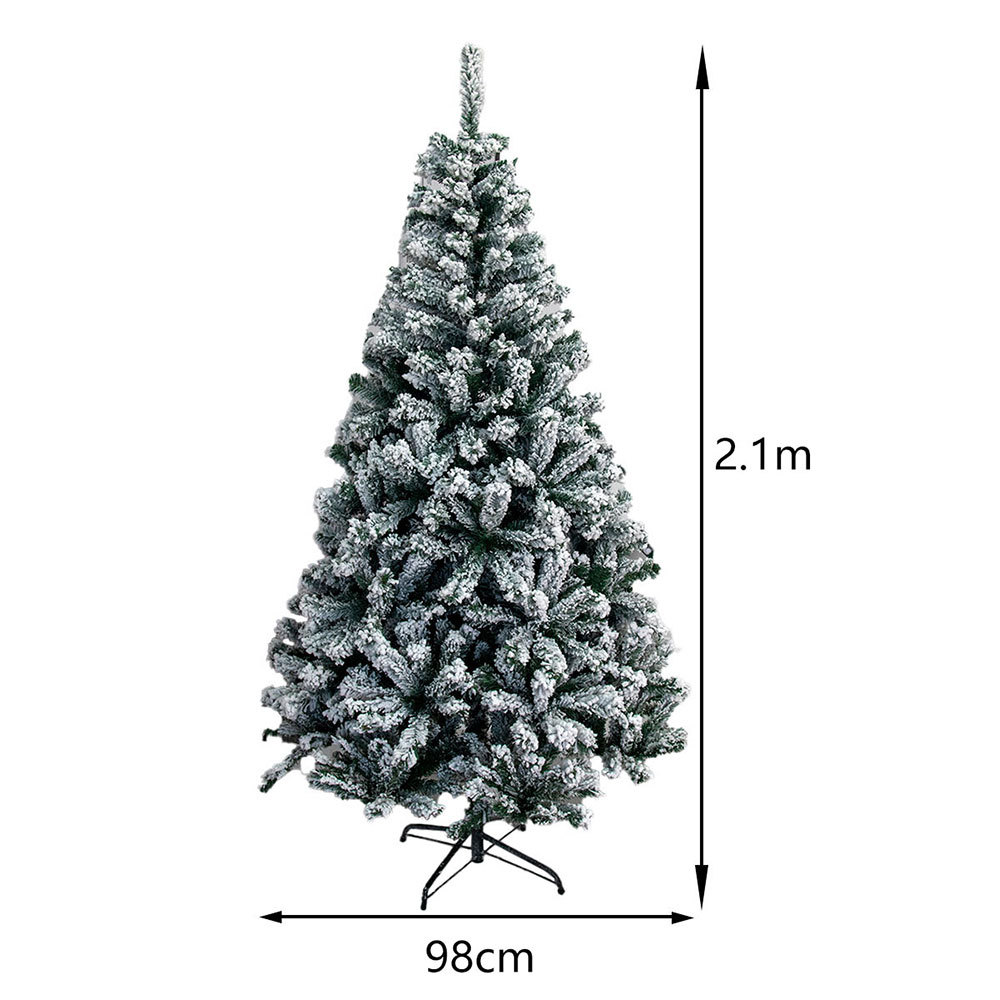SDS111  Árbol De Navidad Nevado Artificial 2,1 M Cm-top 850 Ramas