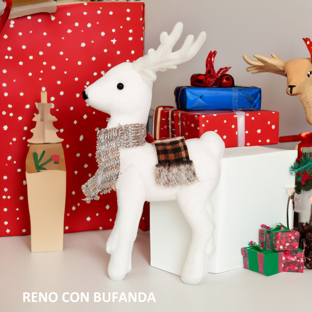 SDS516  Cifras De Reno De Navidad Con Bufanda Adornos Decoración