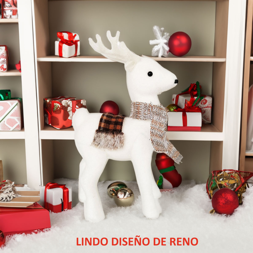 SDS516  Cifras De Reno De Navidad Con Bufanda Adornos Decoración