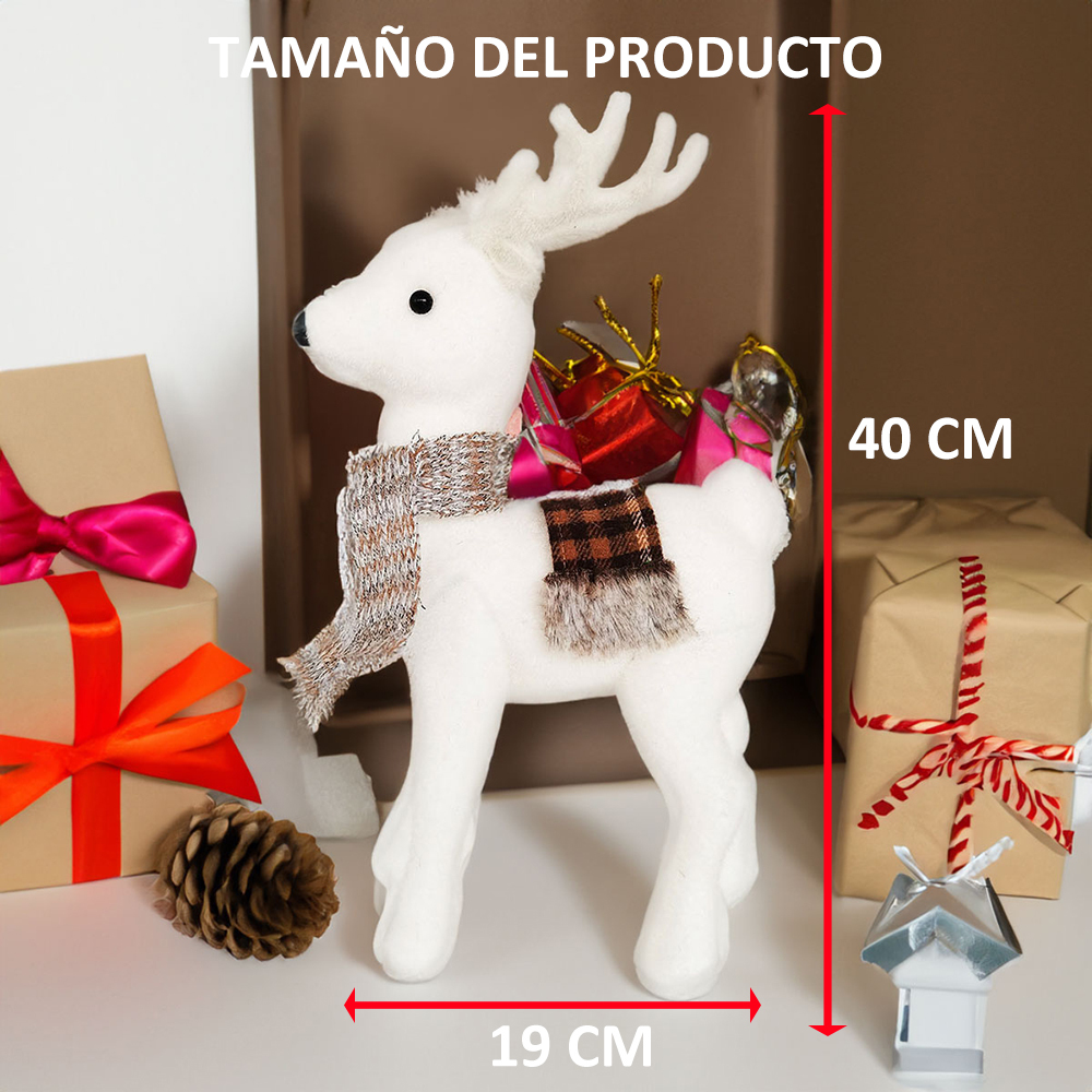 SDS516  Cifras De Reno De Navidad Con Bufanda Adornos Decoración