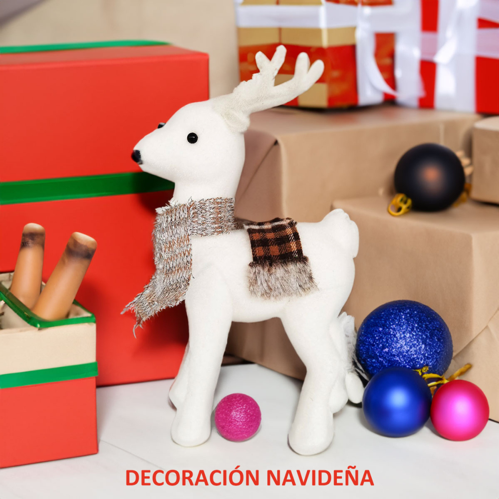 SDS516  Cifras De Reno De Navidad Con Bufanda Adornos Decoración