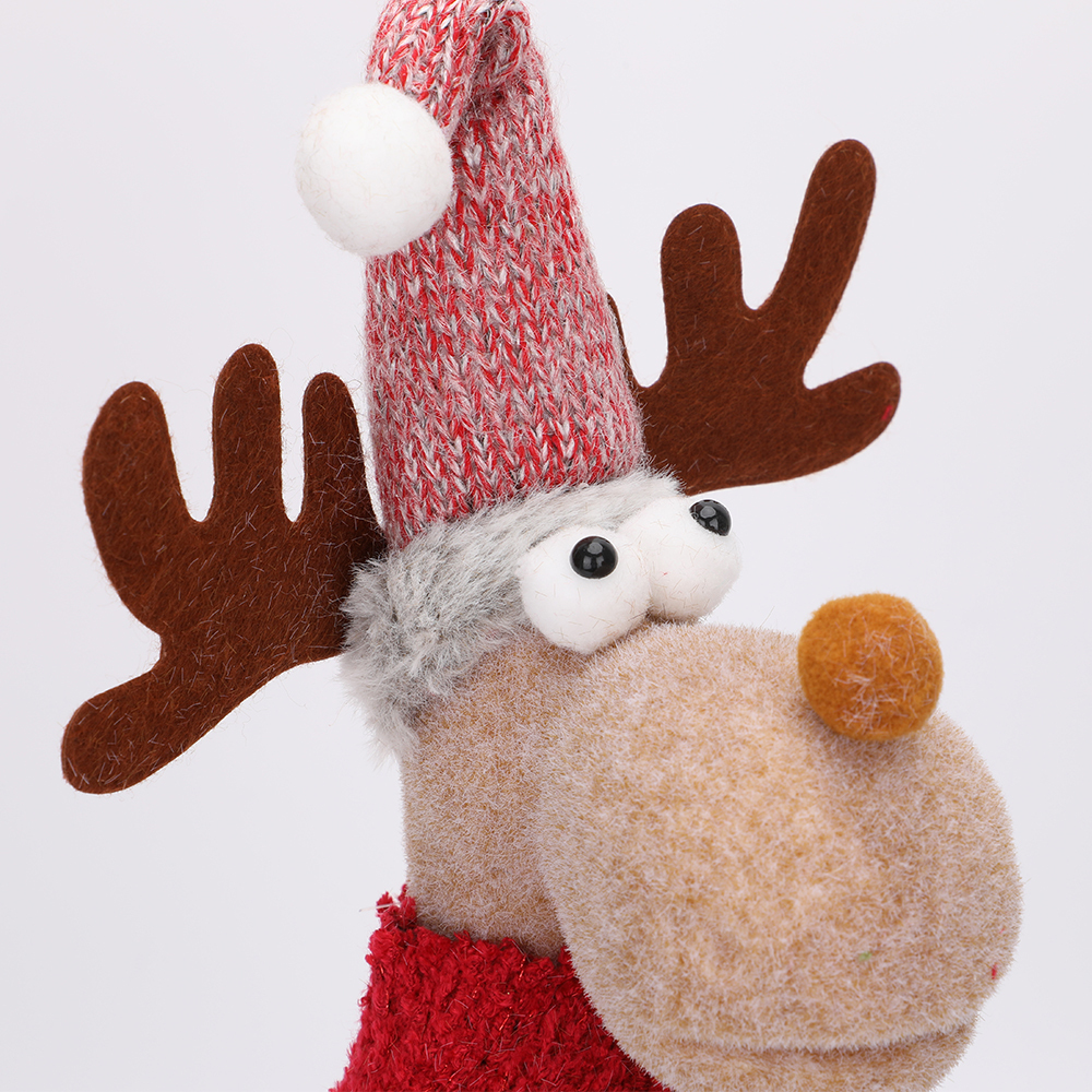 SDS519  Decoración Navidad Muñeco De Reno Cm-top Peluche Adorno 33cm