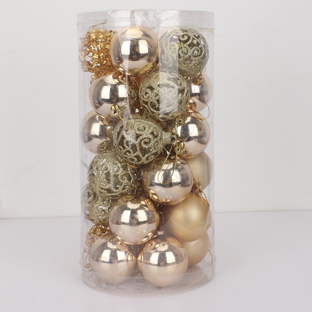 SDS464   30pcs Esferas 6cm Decoracion Navideña Cm-top Estilos Mixtos