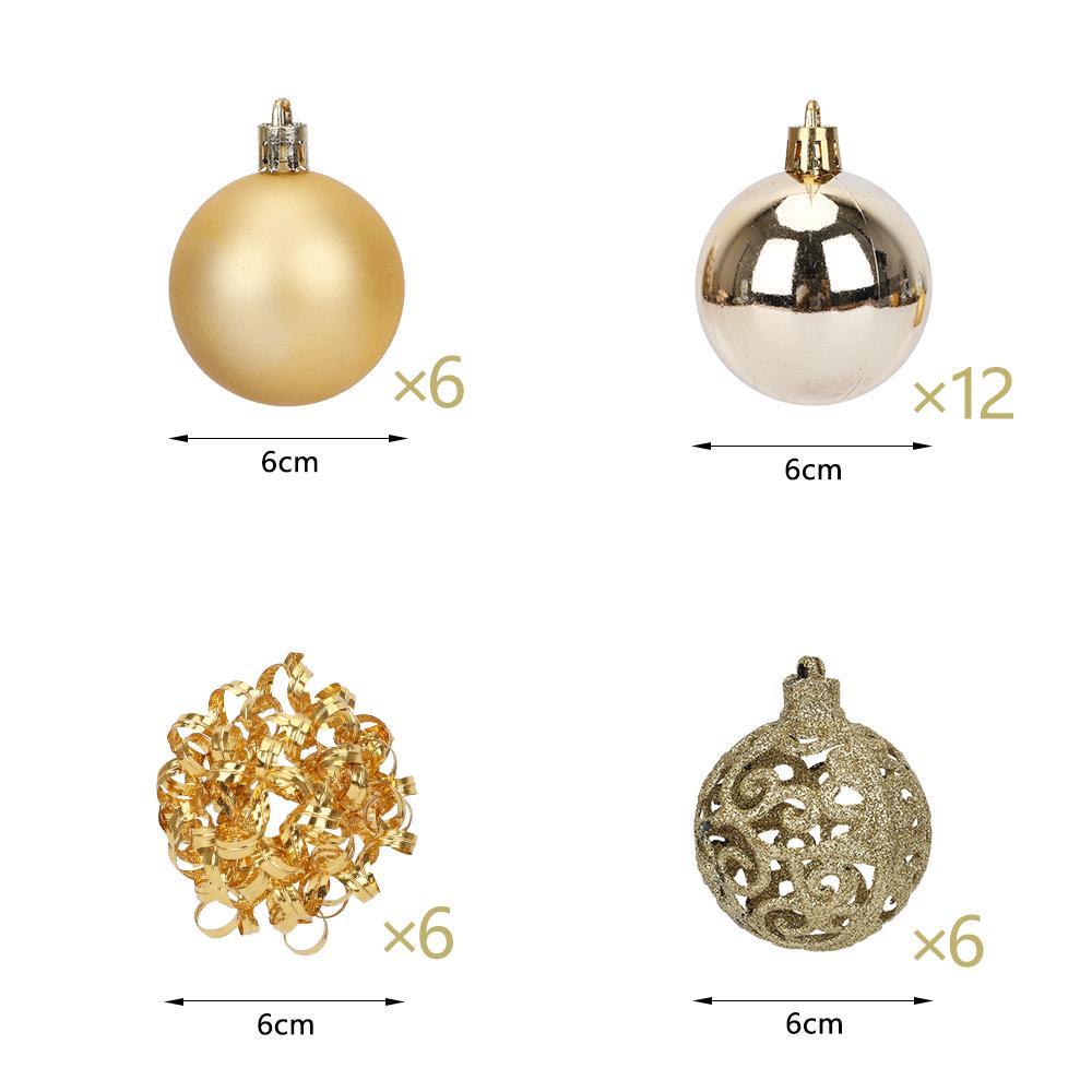 SDS464   30pcs Esferas 6cm Decoracion Navideña Cm-top Estilos Mixtos
