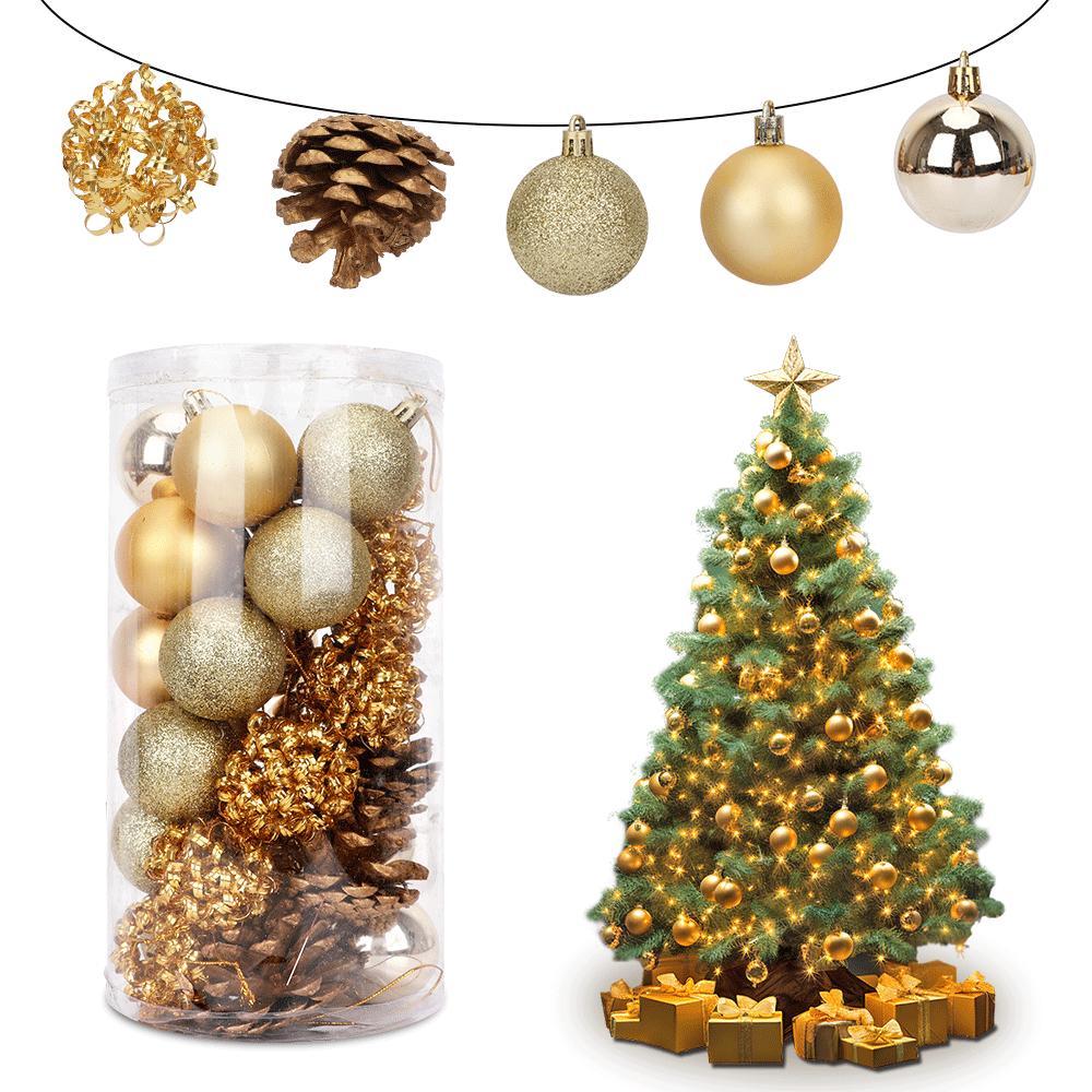 SDS461  Esferas De Navidad Cm-top Decoración Navideña 30 Pzs 5cm