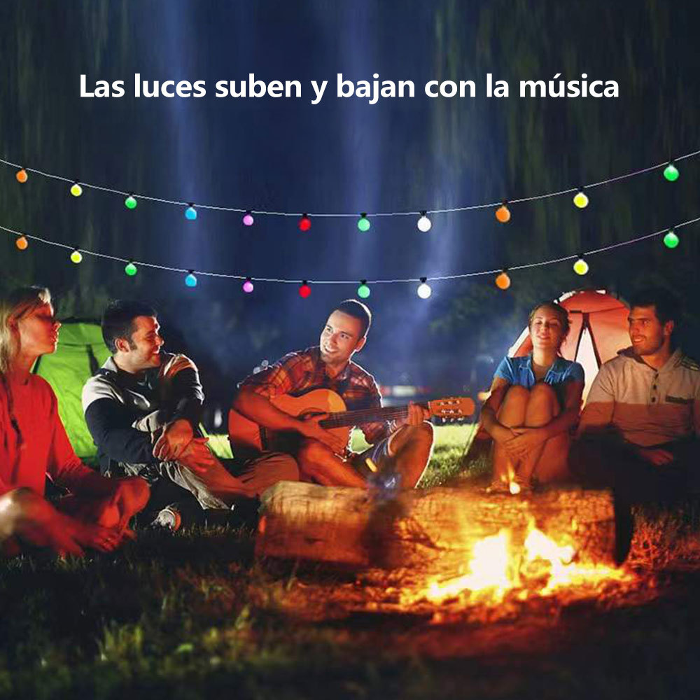 SDD1128  Guirnalda De Luces Rgb 6m 20 Focos Exterior Control Remoto