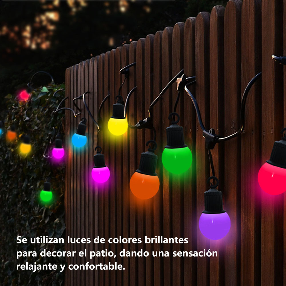 SDD1123   Guirnalda Luces 6m 20 Foco Led Exterior Decoración Navideña