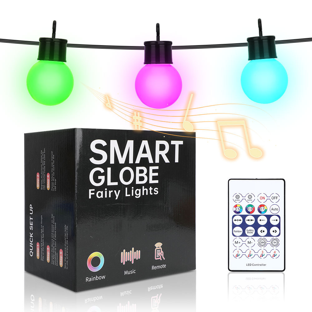 SDD1128  Guirnalda De Luces Rgb 6m 20 Focos Exterior Control Remoto