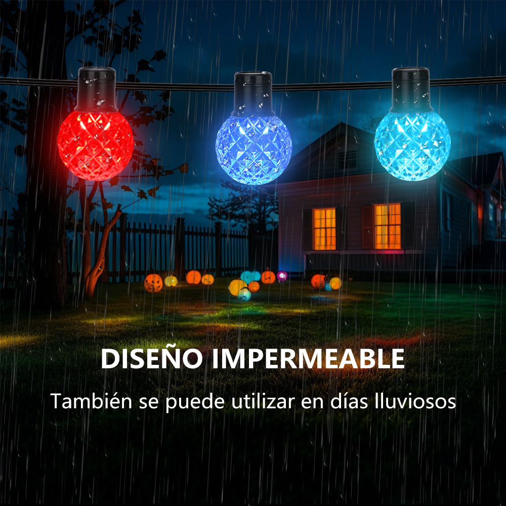 SDD1126  Guirnalda De Luces Navidad Exterior Jardin 6m 20 Led Foco