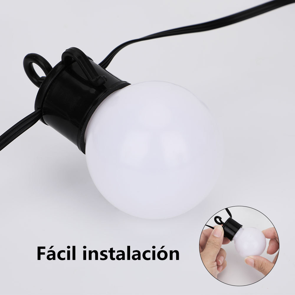 SDD1128  Guirnalda De Luces Rgb 6m 20 Focos Exterior Control Remoto