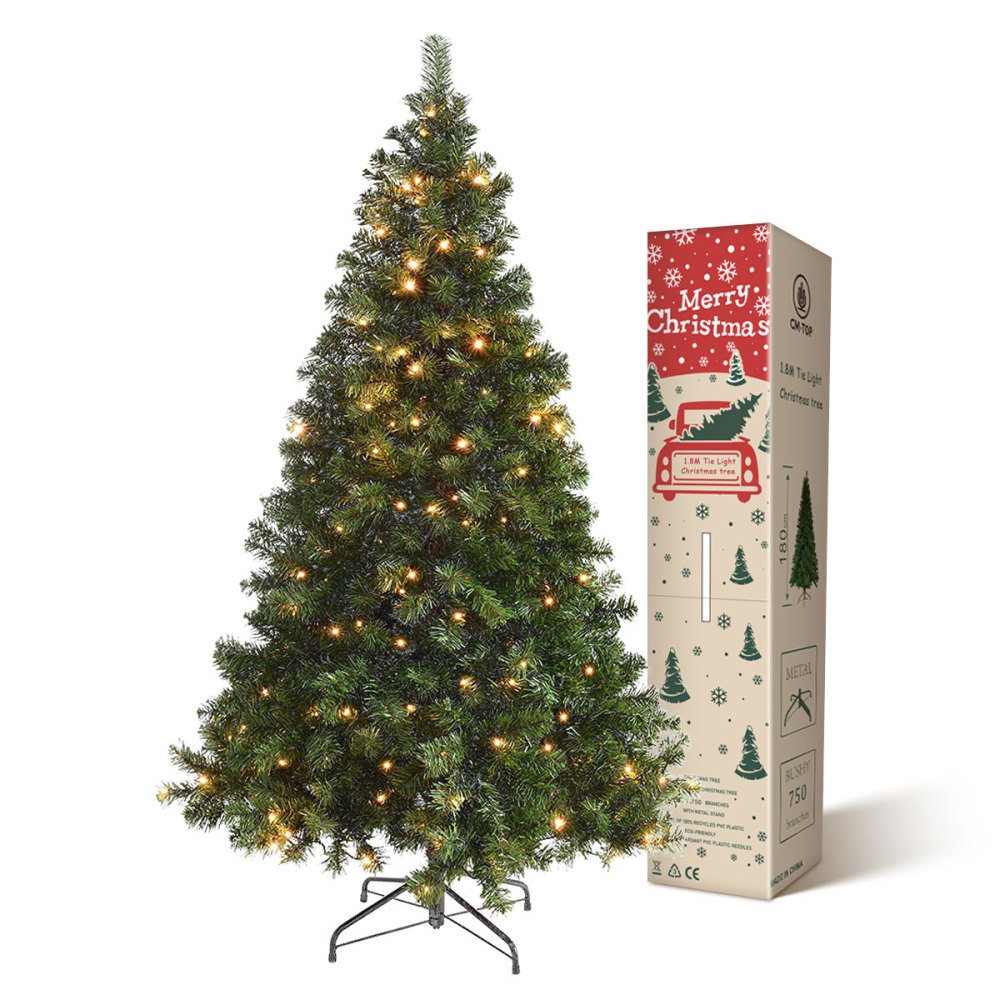 SDS126  Árbol Navidad Luminoso Artificial 1.8m Luces Led Color Verde