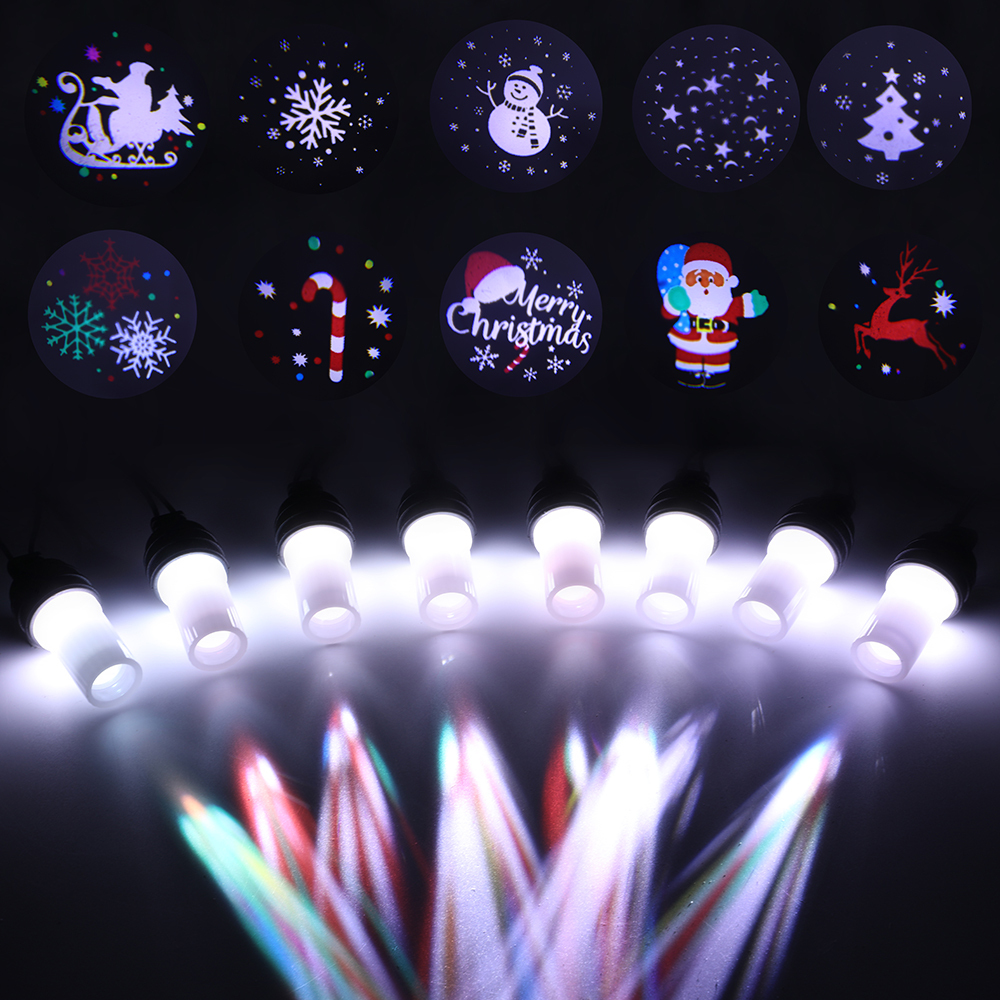 SDD1184  Guirnalda Navideña Proyector De Figuras Exterior 10m 10focos