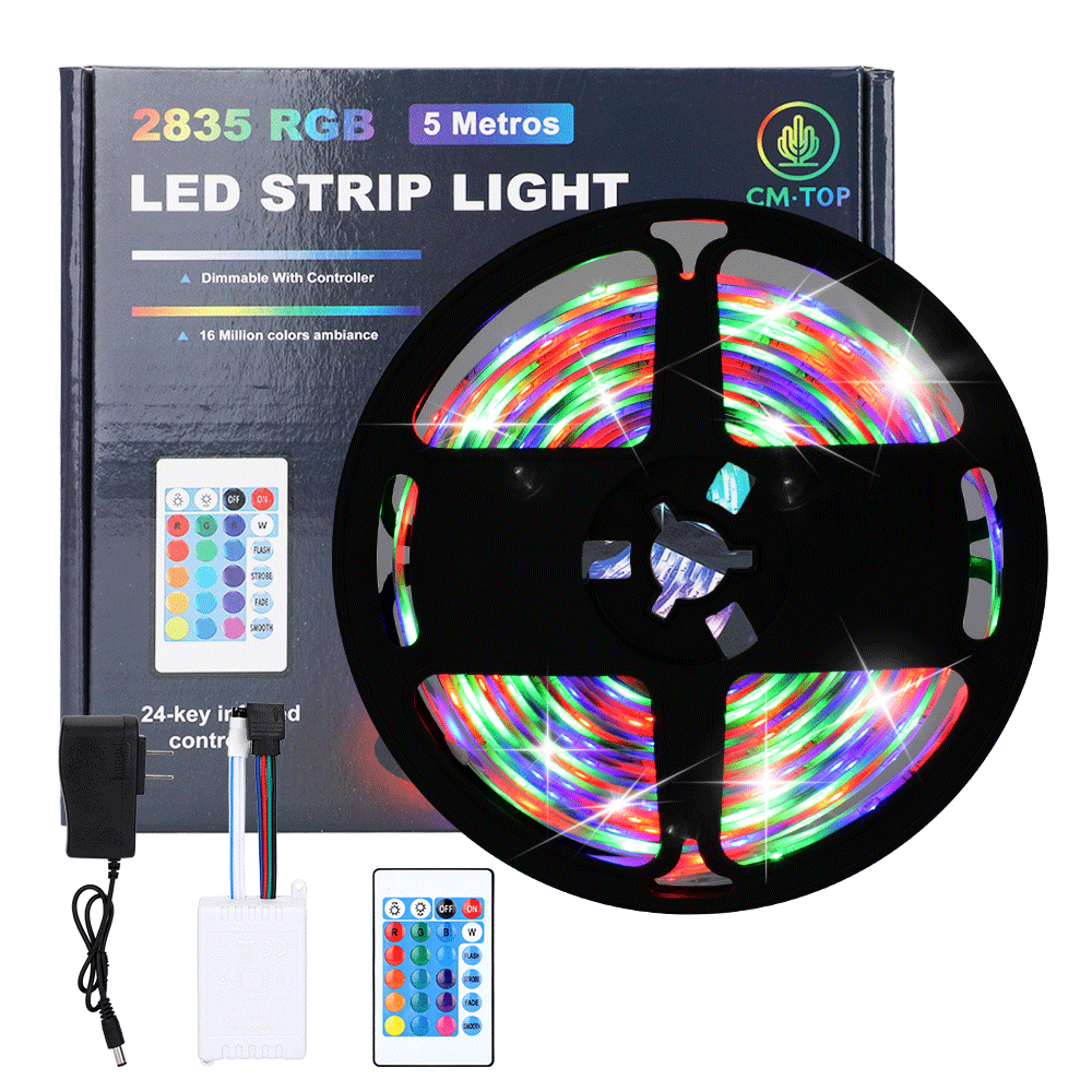 LED586  Tira Luz Atmósfera Colorida Flexible Rgb 5m Control Remoto
