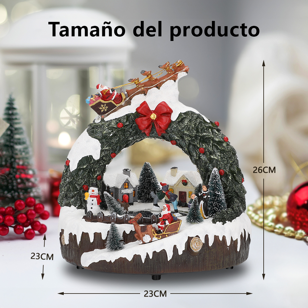 SDD1293  Villa Navideña Con Luz Led Y Musical Decoraciones Navideñas