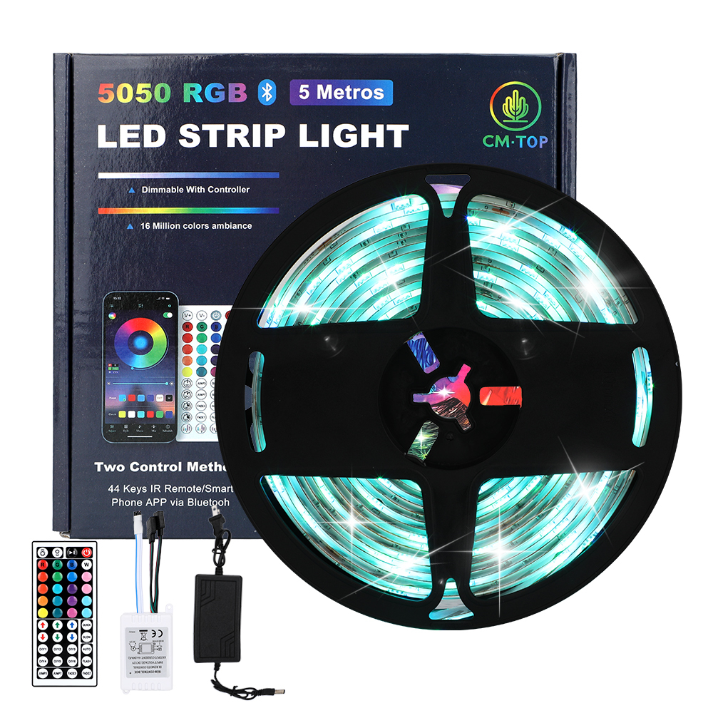 LED594  Tira De Luces Rgb 5m 5050 Bluetooth Decoración Del Hogar