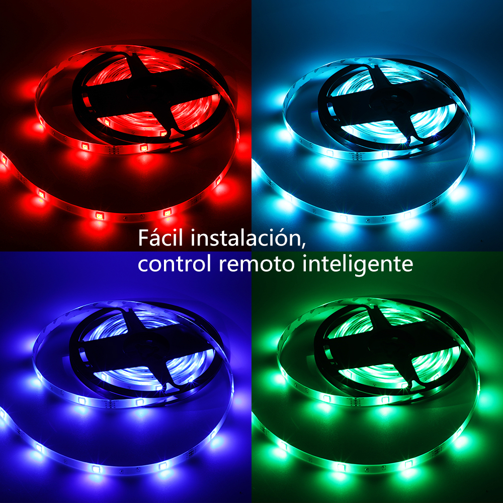 LED594  Tira De Luces Rgb 5m 5050 Bluetooth Decoración Del Hogar
