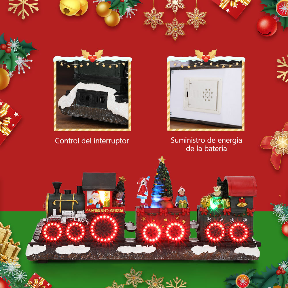 SDD1301  Tren Navideño CM-TOP Decoraciones Navidad Santa con luces LED