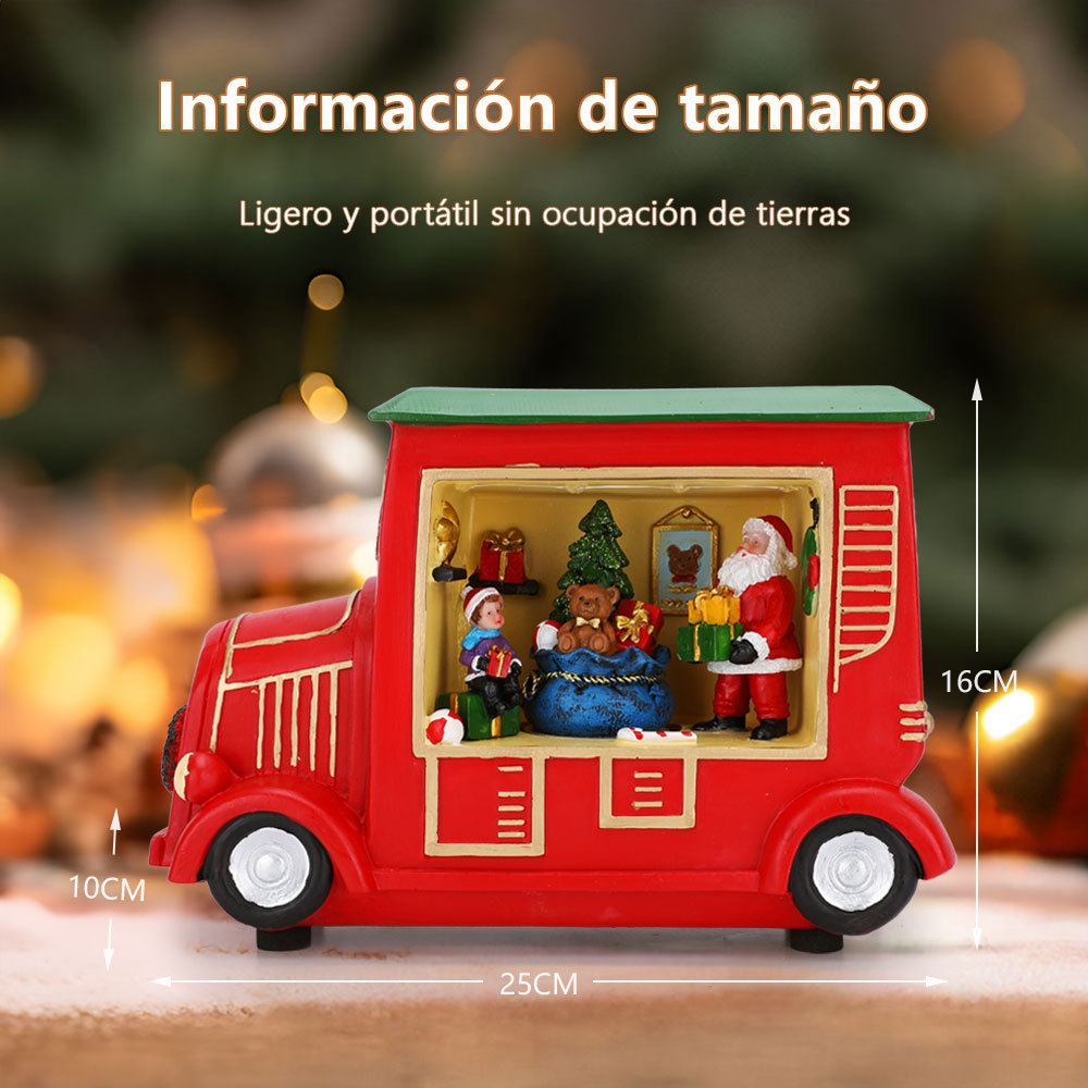 SDD1286  Adornos De Coche Decoración Camión Navidad CM-TOP Con Santa Y el Árbol de Navidad Decoraciones Navideñas Rojo