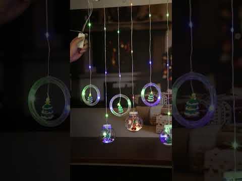 SDD140 Luces Cascada Esferas Decoración Navidad 10 Lámparas 3m Rgb