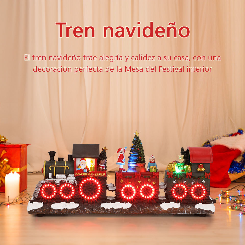 SDD1301  Tren Navideño CM-TOP Decoraciones Navidad Santa con luces LED