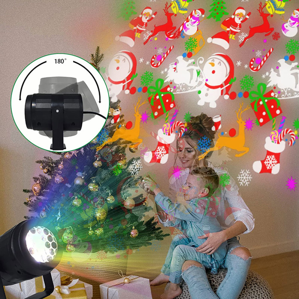 SD109 Proyector Luces Led CM-TOP Figuras De Navidad Exterior Decoracion