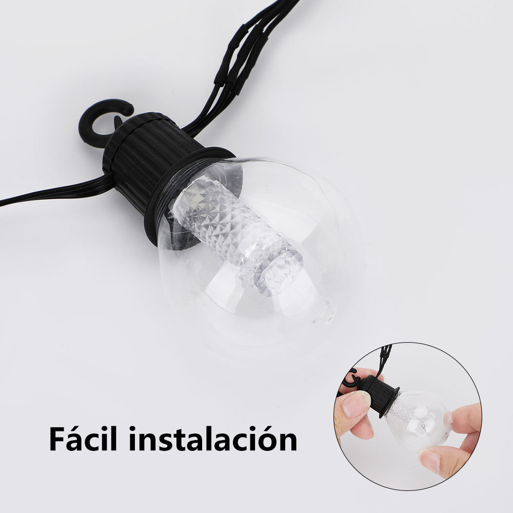 SDD1139  Guirnalda Luces Decorativas Exterior 6m 20 LED Patio Jardín