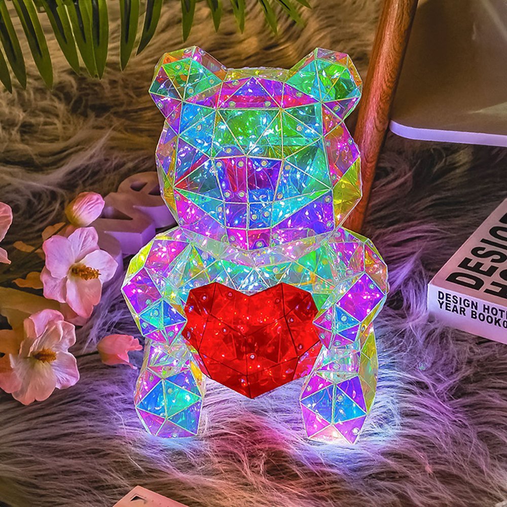 SDD1241   Lampara Oso 3d Acrilico Regalo De San Valentín Decoración