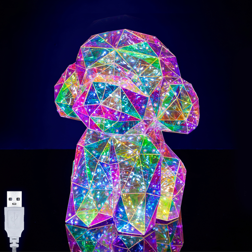 SDD1152   Lampara 3d Puppy Luz Led Ambiente Interactiva Holográfica