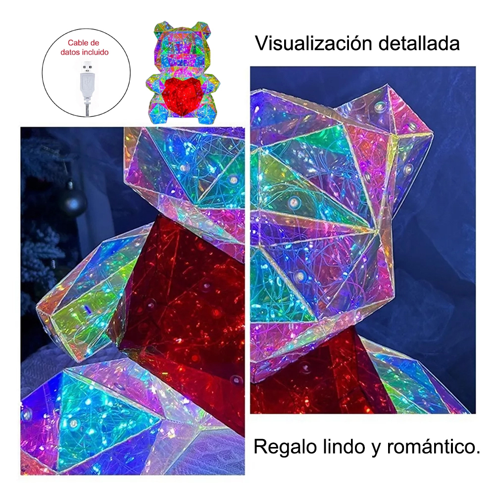 SDD1241   Lampara Oso 3d Acrilico Regalo De San Valentín Decoración