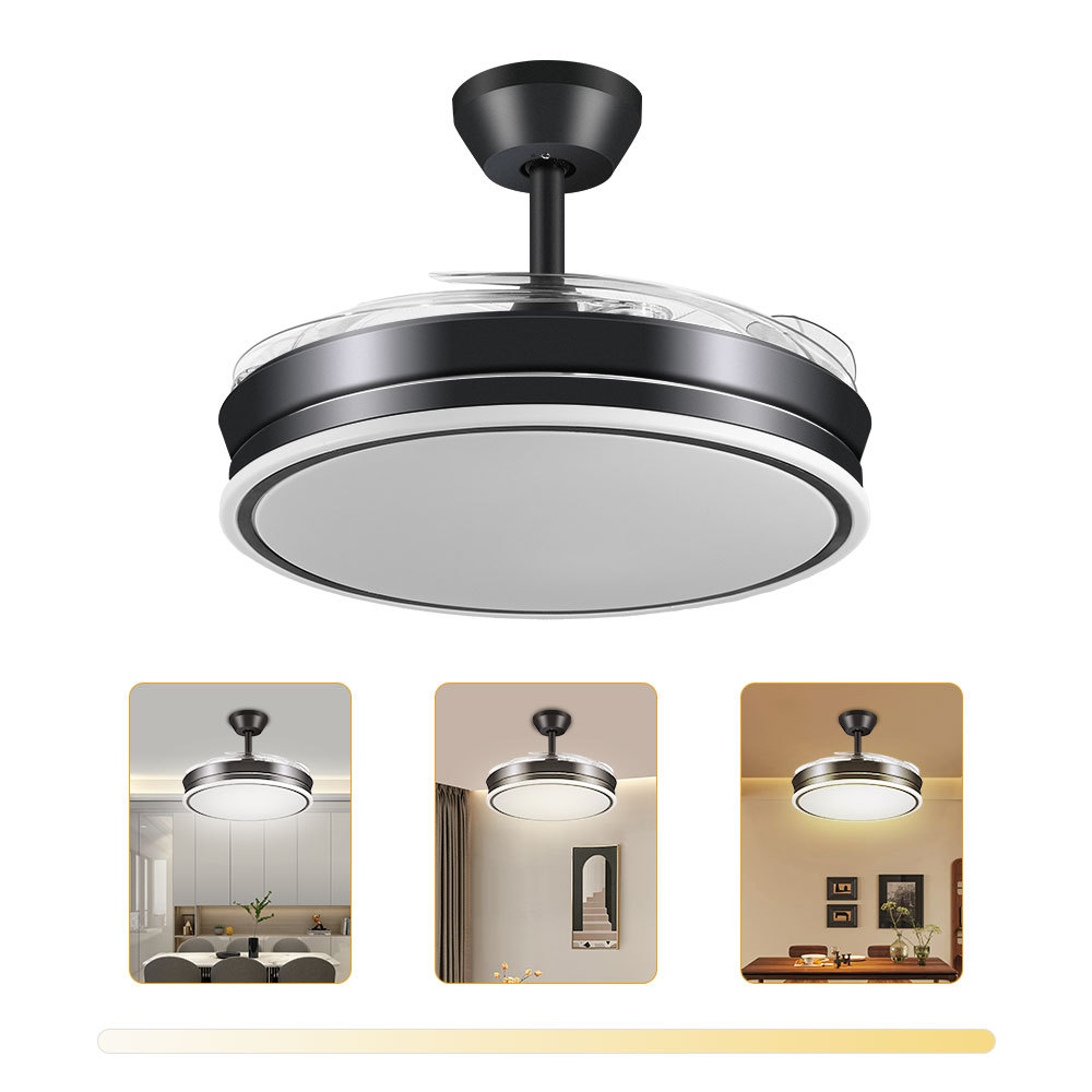 VEN32  CM-TOP Ventilador Techo Led Luz Moderno 4 Aspas Retractiles