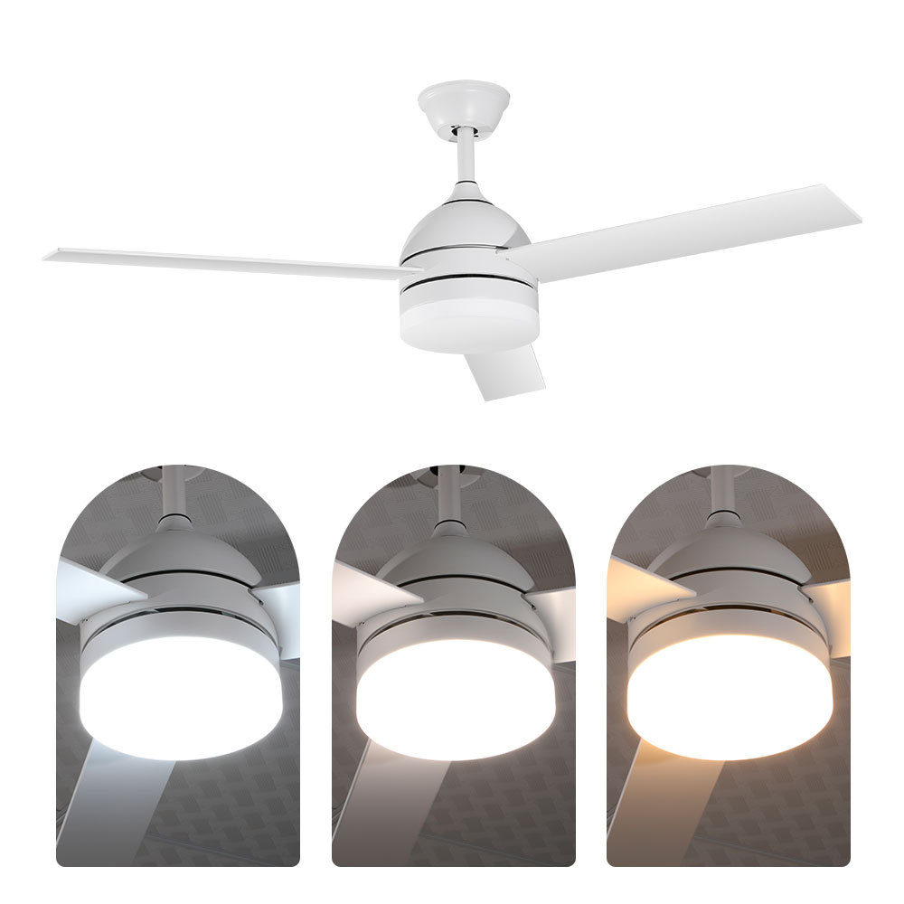 VEN35  CM-TOP Ventilador De Techo Luz Control Remoto 3 Aspas 6 Velocidades