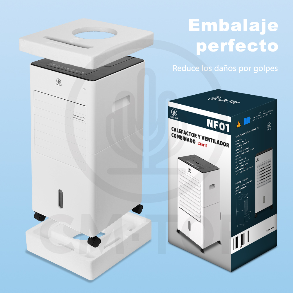 VEN36  CM-TOP Ventilador Aire Frio Portatil EnfriadorAire Control Remoto