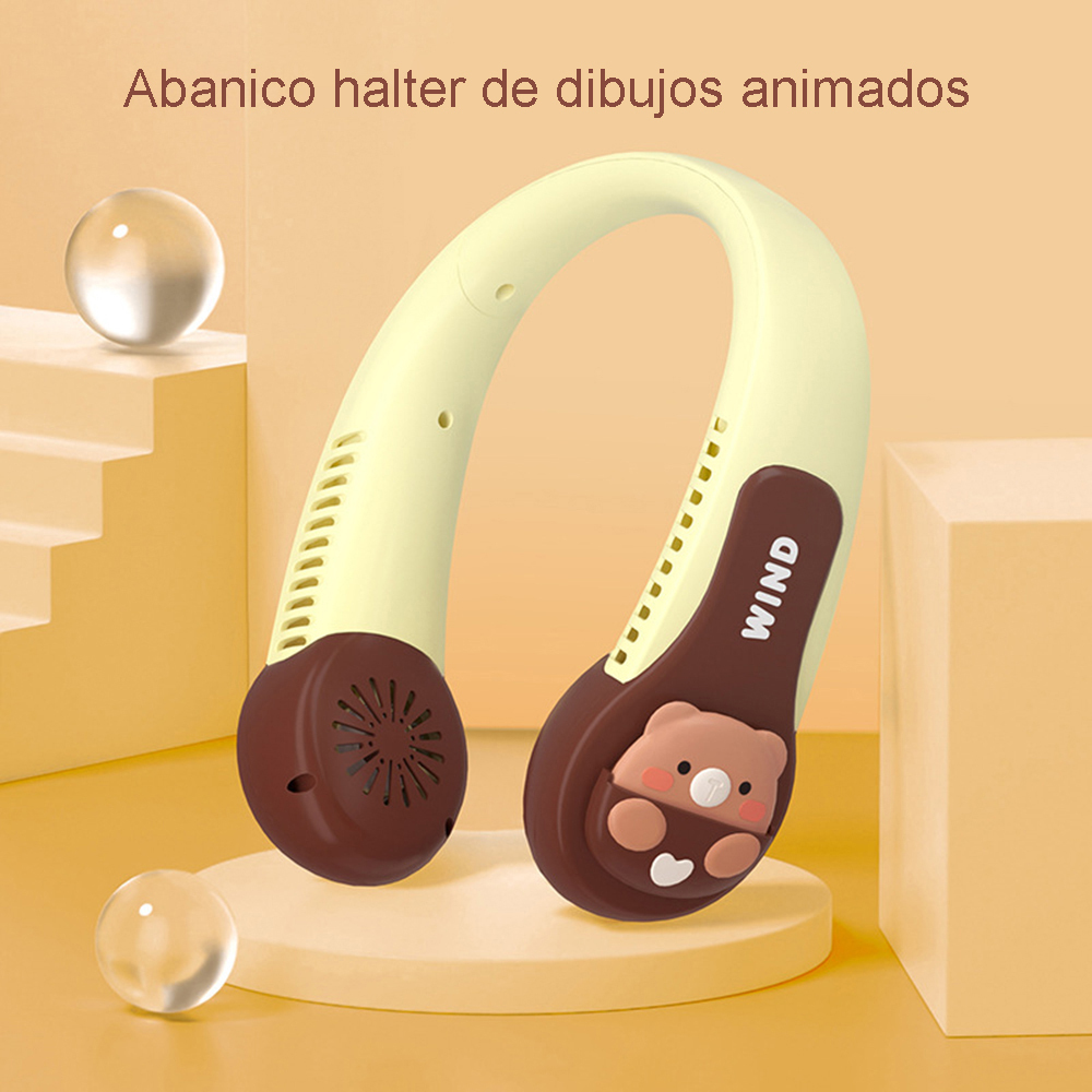 Ventilador De Cuello Portátil 3 Velocidades Recargable
