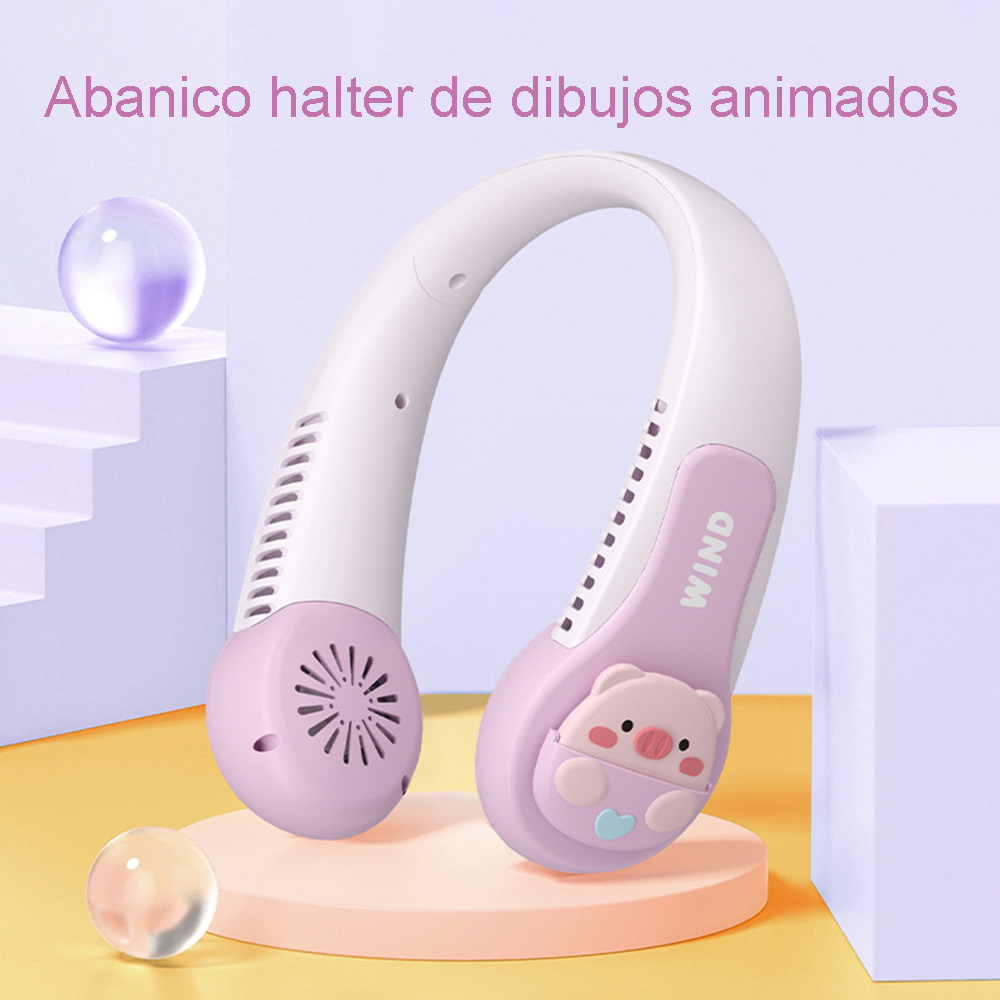 Ventilador De Cuello Portátil 3 Velocidades Recargable