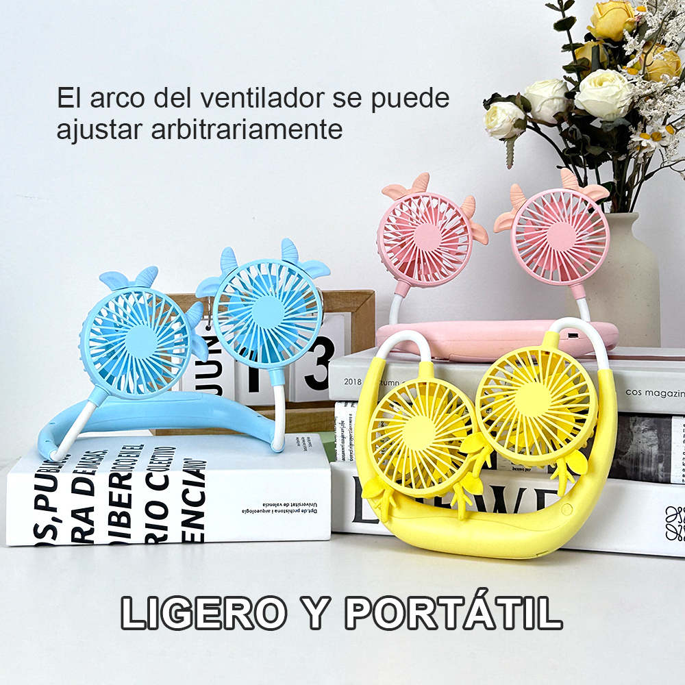 Ventilador De Cuello Para Colgar Portátil Recargable Usb