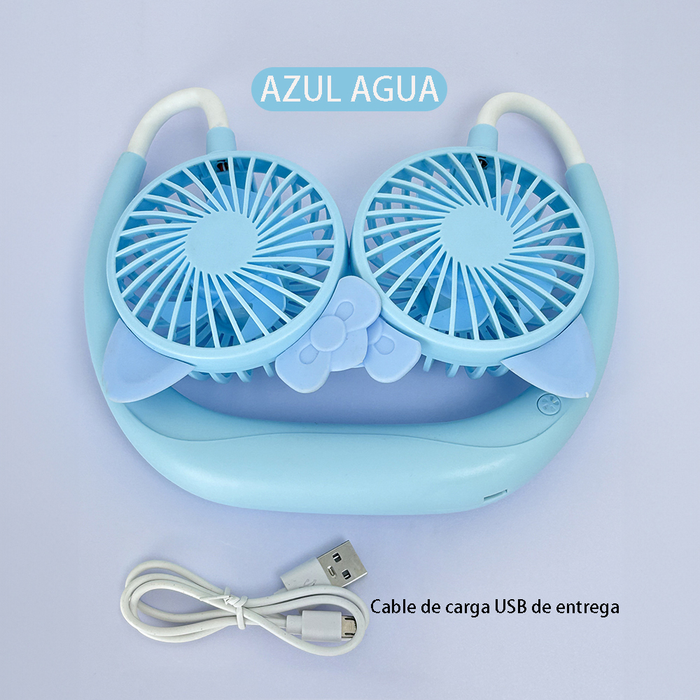 Ventilador Portátil De Cuello recargar Y Ajustable