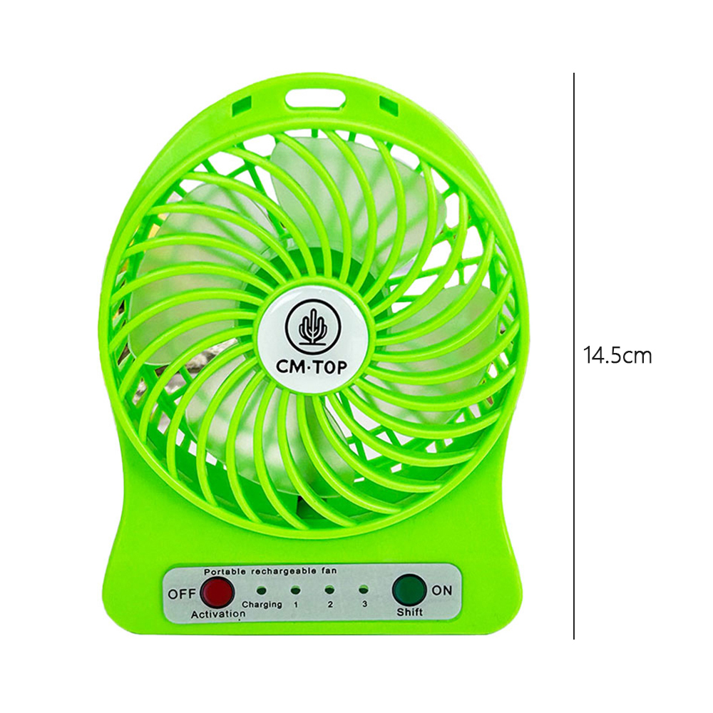 Ventilador De Escritorio Portatil Con Luz 3 Velocidades