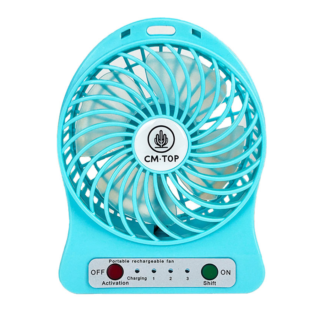 Ventilador De Escritorio Portatil Con Luz 3 Velocidades