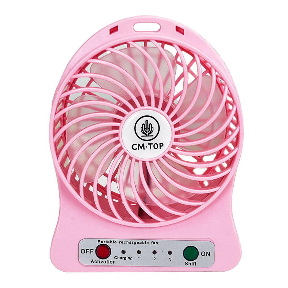 Ventilador De Escritorio Portatil Con Luz 3 Velocidades