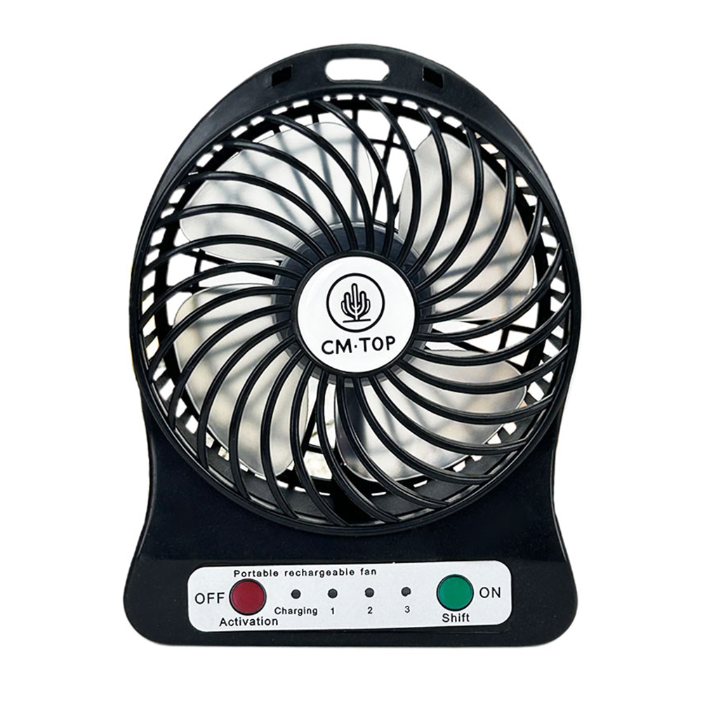 Ventilador De Escritorio Portatil Con Luz 3 Velocidades
