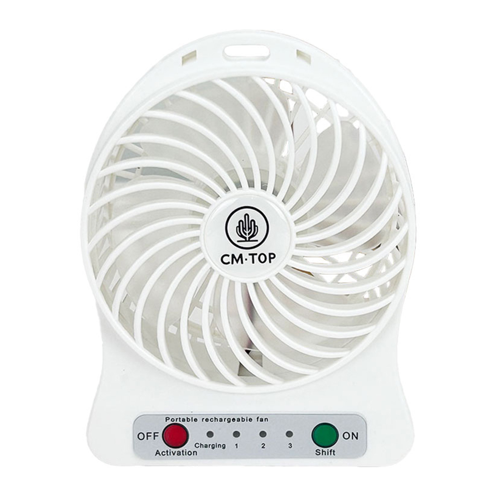 Ventilador De Escritorio Portatil Con Luz 3 Velocidades
