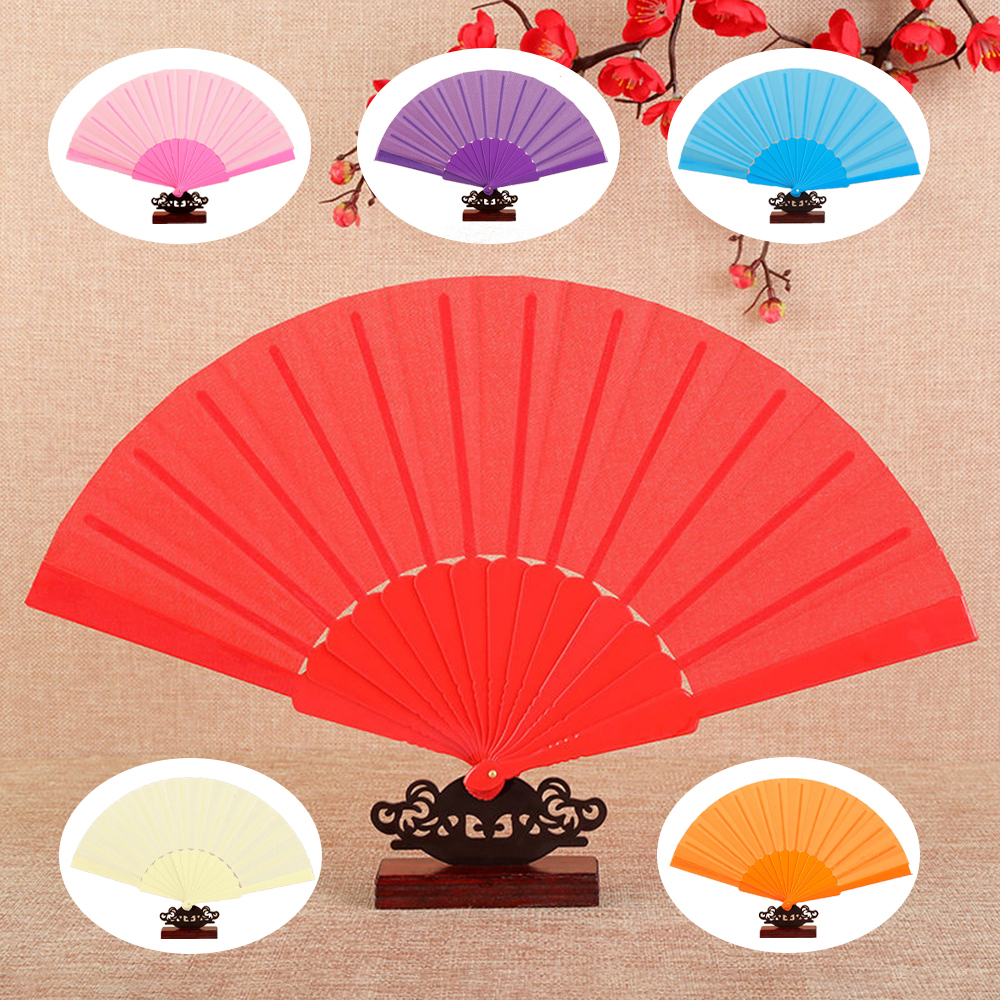12 Piezas Ventilador de mano portátil Ligero, compacto y fácil de plegar Se puede utilizar para el verano y la decoración.