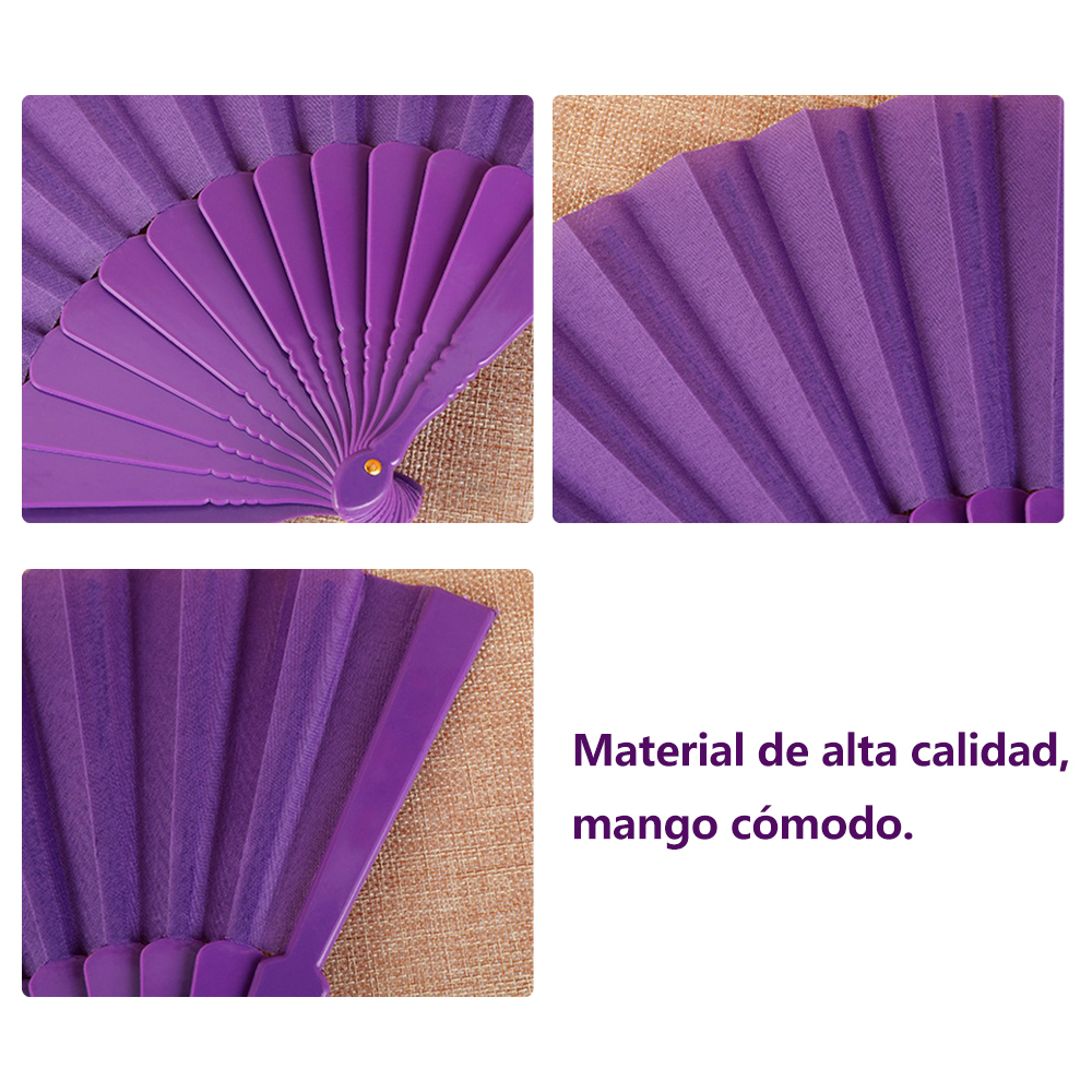 12 Piezas Ventilador de mano portátil Ligero, compacto y fácil de plegar Se puede utilizar para el verano y la decoración.