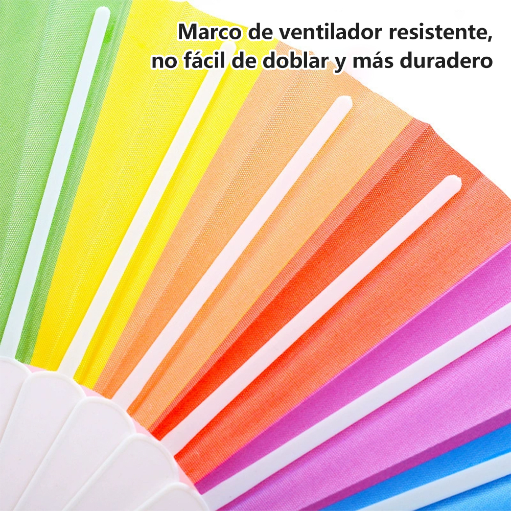 12 Piezas Ventilador de mano arcoíris Plegable Recuerdos de fiesta con temática de arcoíris