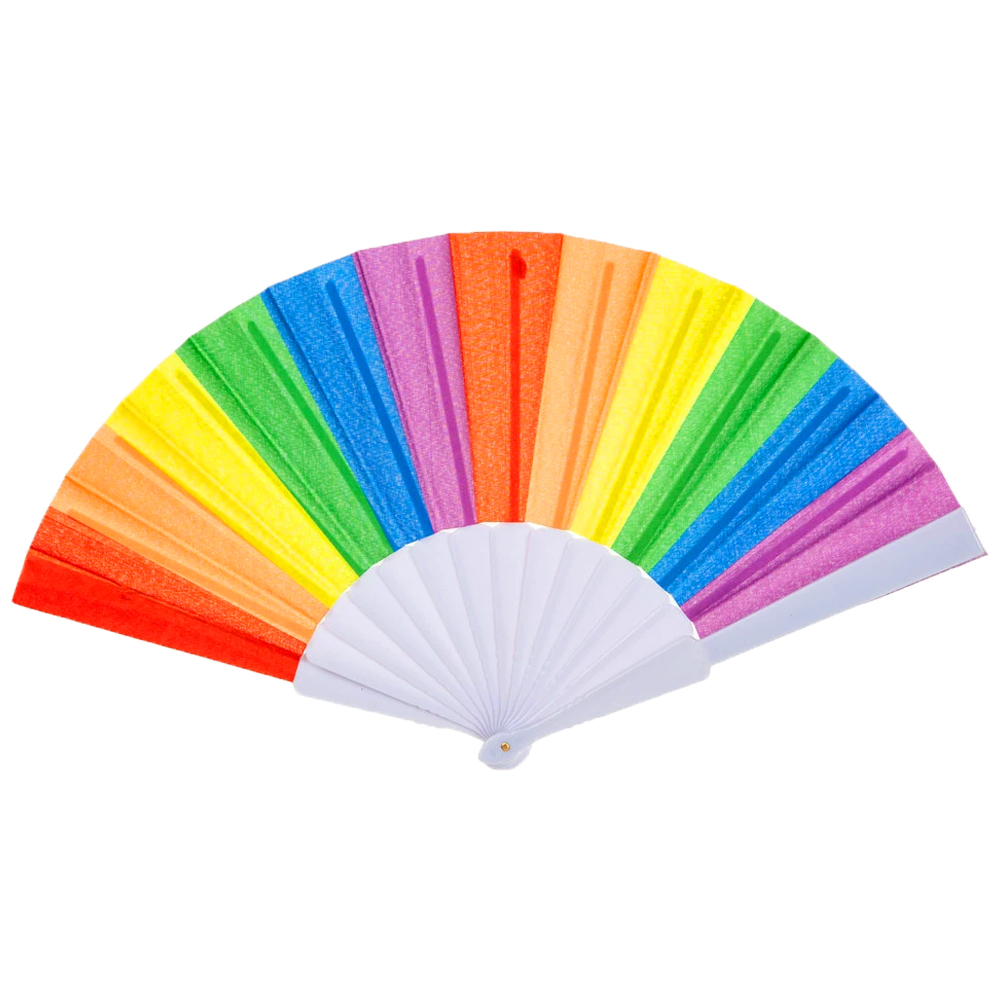 12 Piezas Ventilador de mano arcoíris Plegable Recuerdos de fiesta con temática de arcoíris