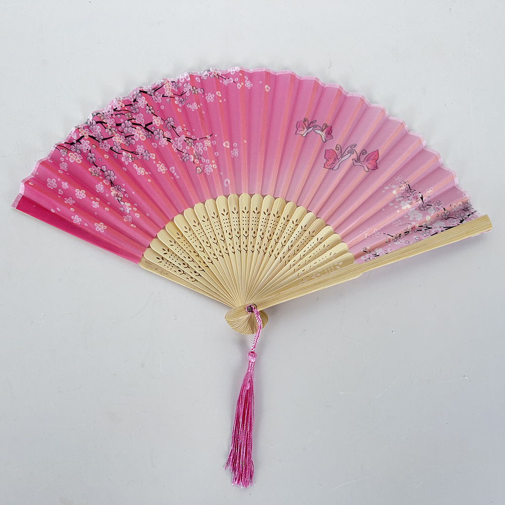 10 Piezas Ventilador plegable portátil Abanico de mano con estampado floral Señora de verano sosteniendo un abanico